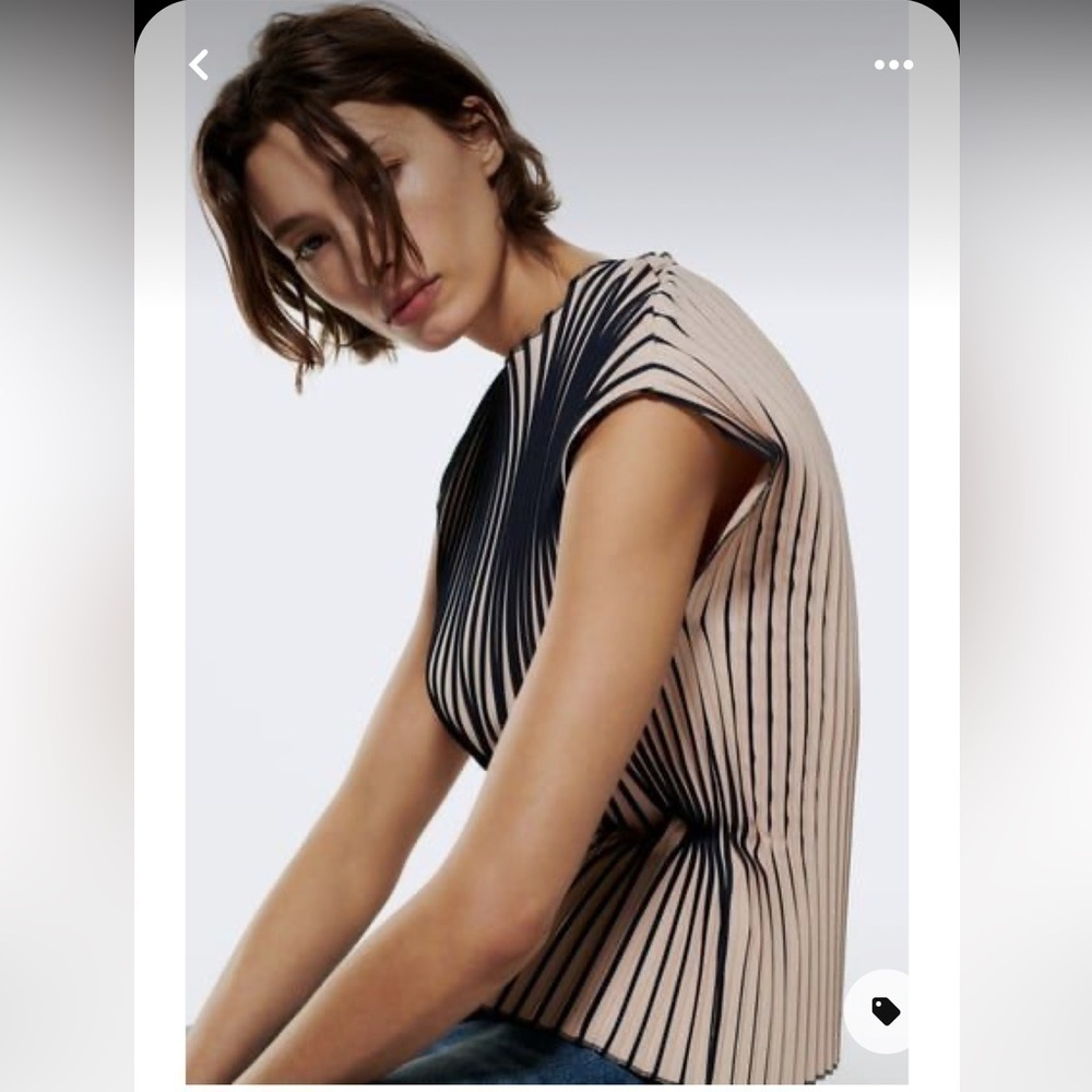 Zara Pleated Accordion Top. Size M/L. P5/A2288
